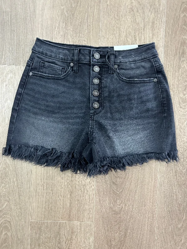 Black 5 button shorts