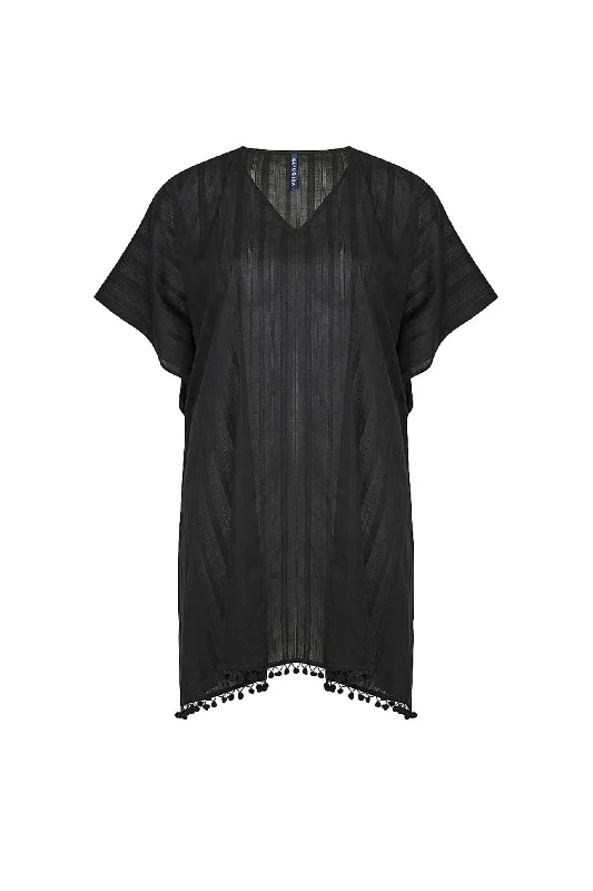 Black Cotton Kaftan