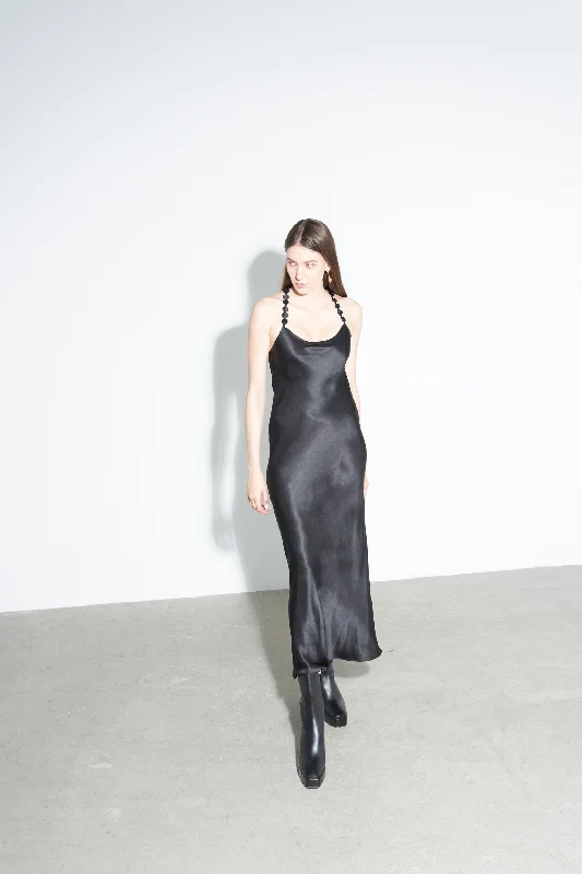 Black Sustainable Silk Dress Mituva
