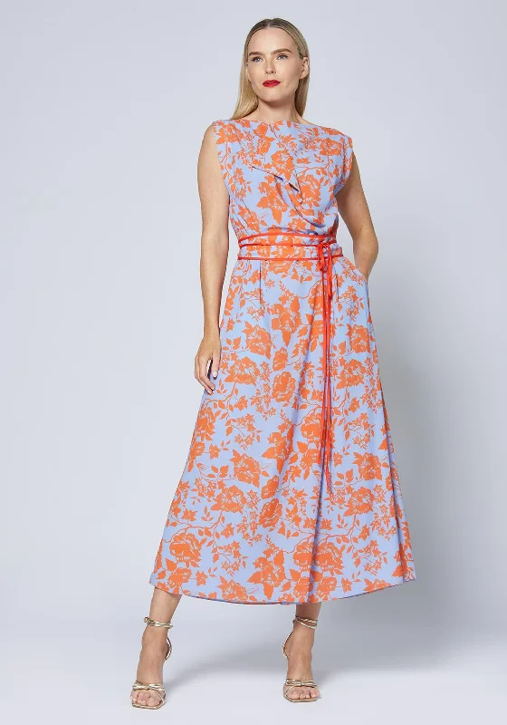 Caroline Kilkenny Ellie Dress, Orange & Blue