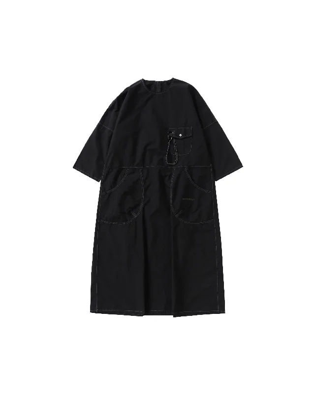 Cordura Cotton Rip Dress - Black