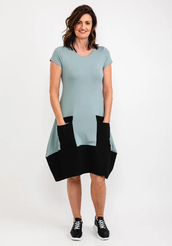 Elsewhere Pocket Hem Jersey Dress, Eucalyptus