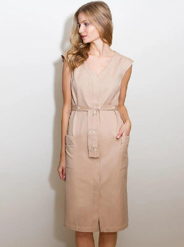 KERSTI Organic Cotton Beige Dress