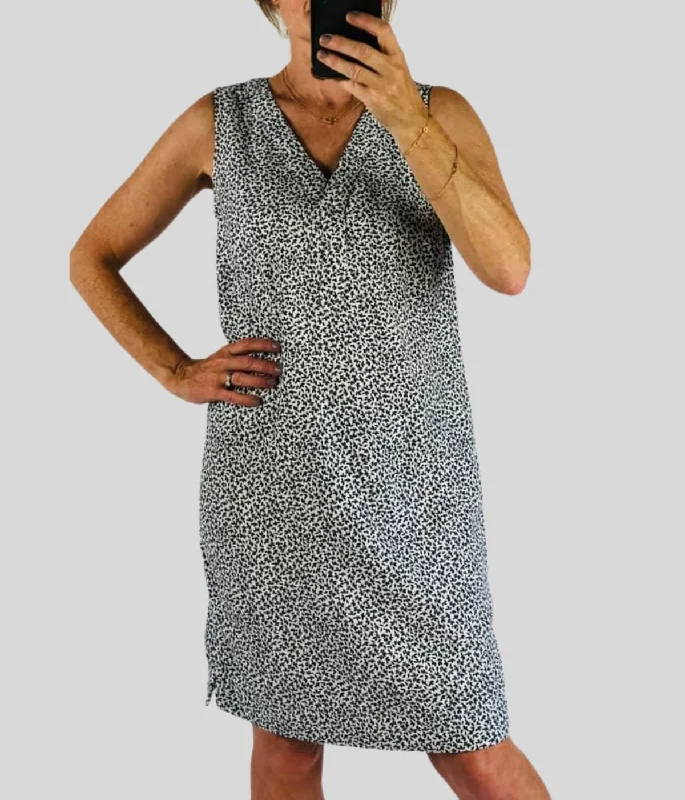 Leaf Linen Blend Shift Dress