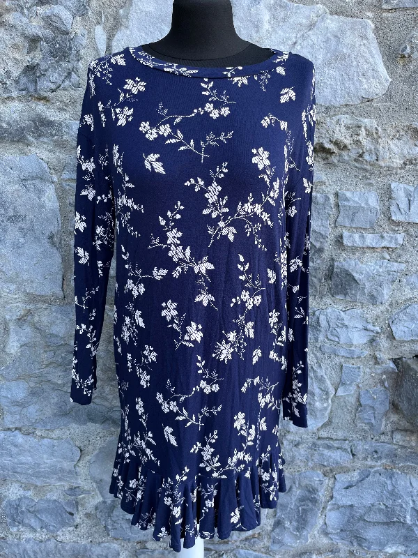 Navy floral tunic   uk 10