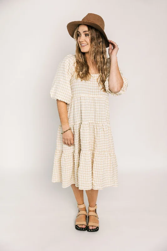 Olive Dress | Honey Gingham-  Was $169 Now $40