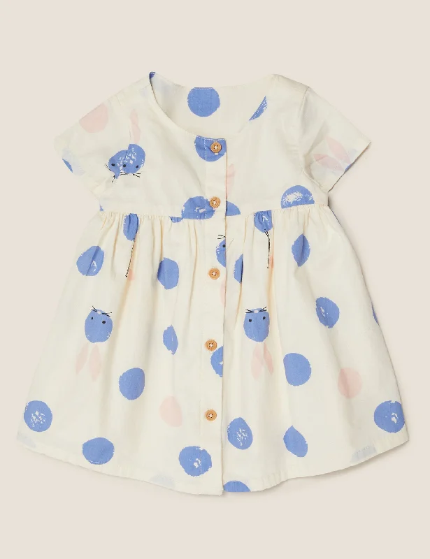 Pure Cotton Bunny and Spot Woven Dress