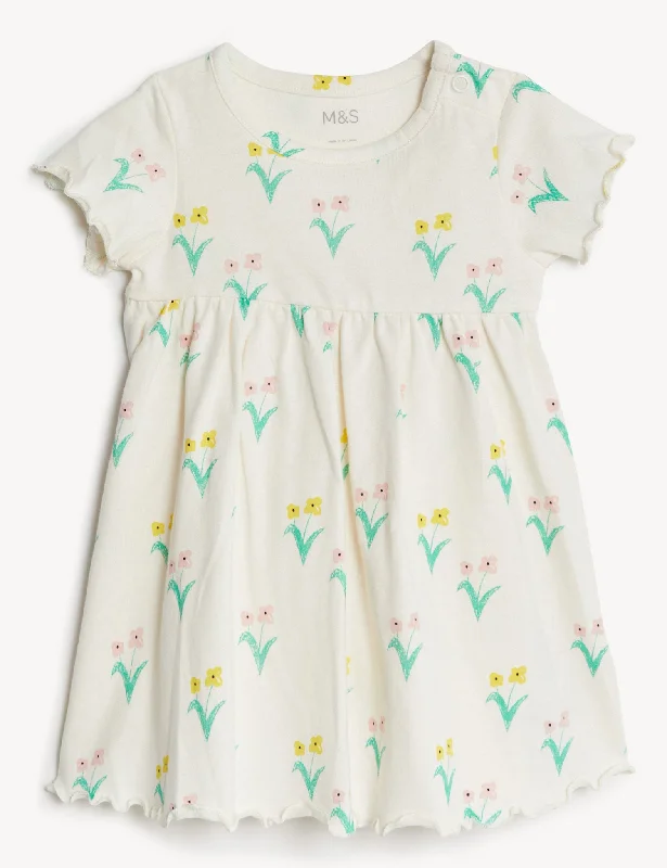 Pure Cotton Floral Dress