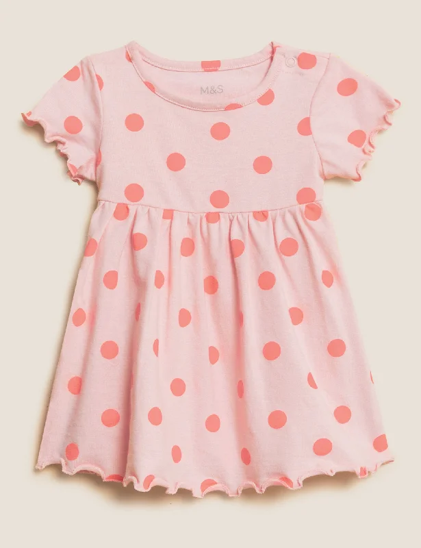 Pure Cotton Spot Dress