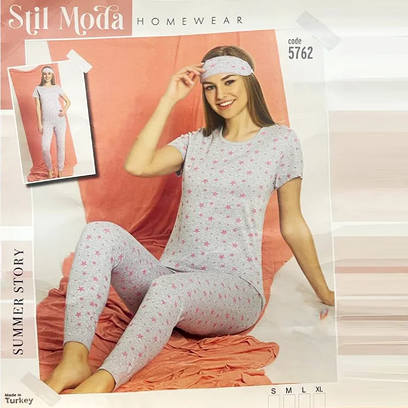 Still Moda Home wear Turkish Viscose Pajama-5762
