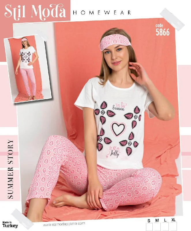 Still Moda Home wear Turkish Viscose Pajama-5866