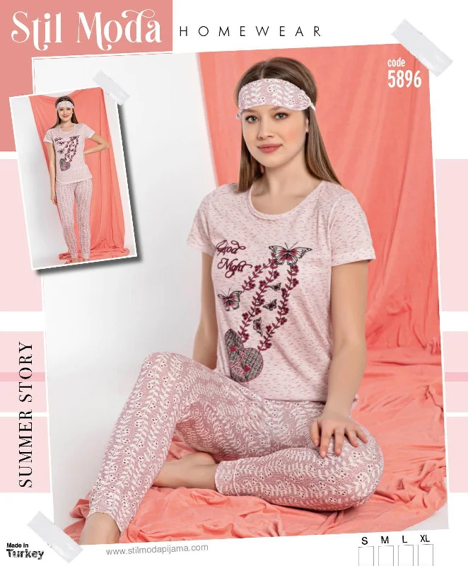 Still Moda Home wear Turkish Viscose Pajama-5896