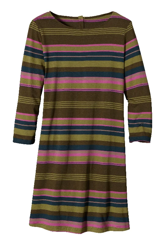 W's 3/4-Sleeved Au Bateau Dress