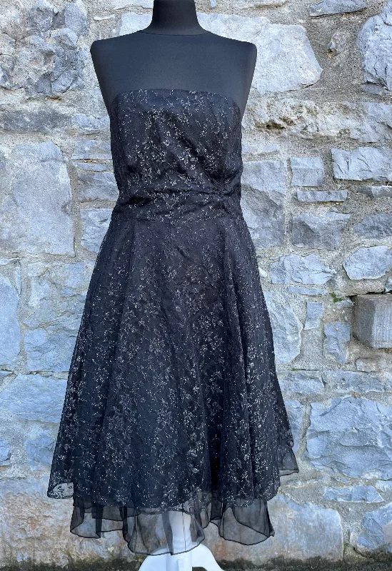 Y2K black sparky dress uk 12-14