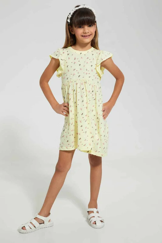 Yellow Floral Dress