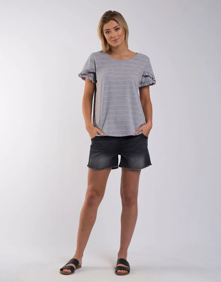 FOXWOOD - Washed black Pearl denim short! 14