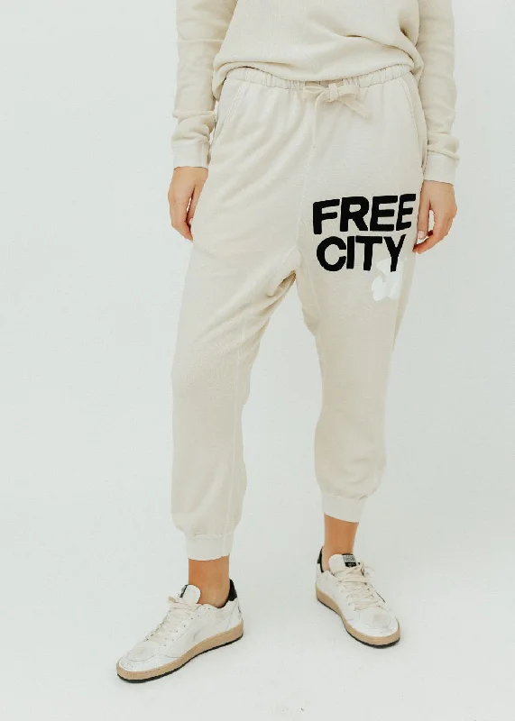 FREECITY Large Sunfades Pocket Sweatpant in Bones