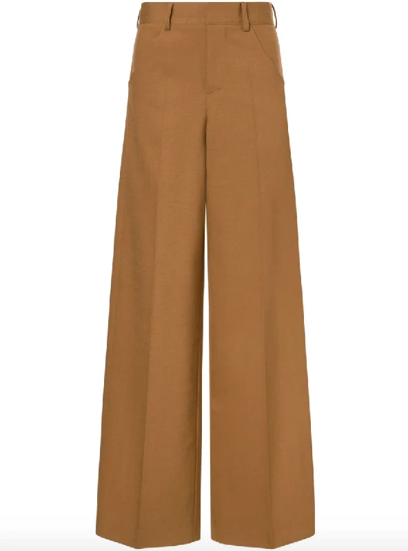 high-waisted wide-leg trousers