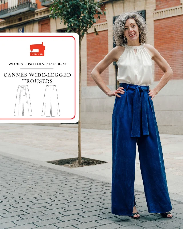 PDF Pattern - Cannes Wide-Legged Trousers | Liesl + Co