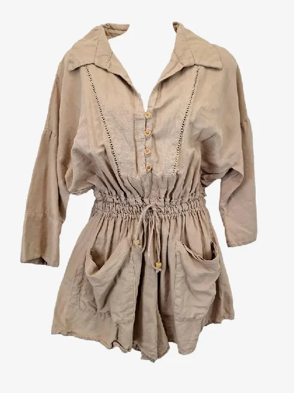 Zara Relaxed Safari Style Romper Size S