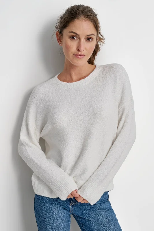 BOUCLE CREW NECK SWEATER