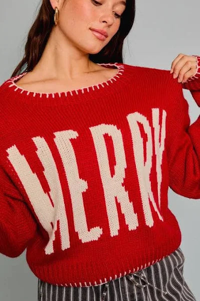 Merry Knit Crop Sweater