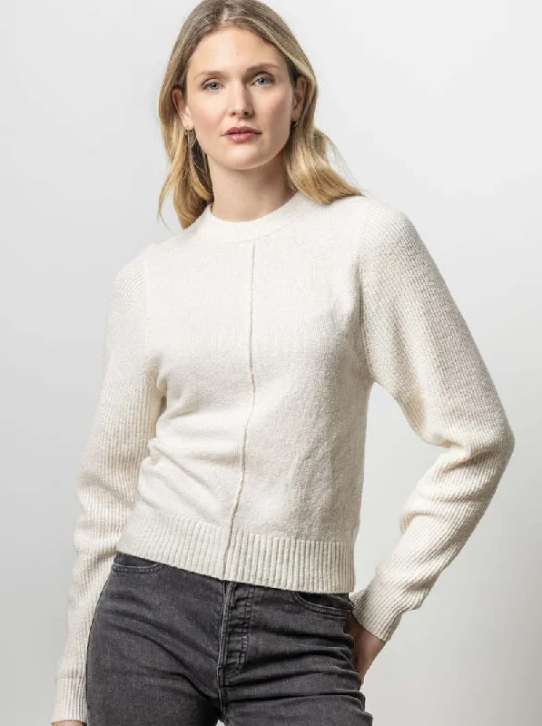 PA2678 Lilla P Rib Sleeve Crewneck Sweater