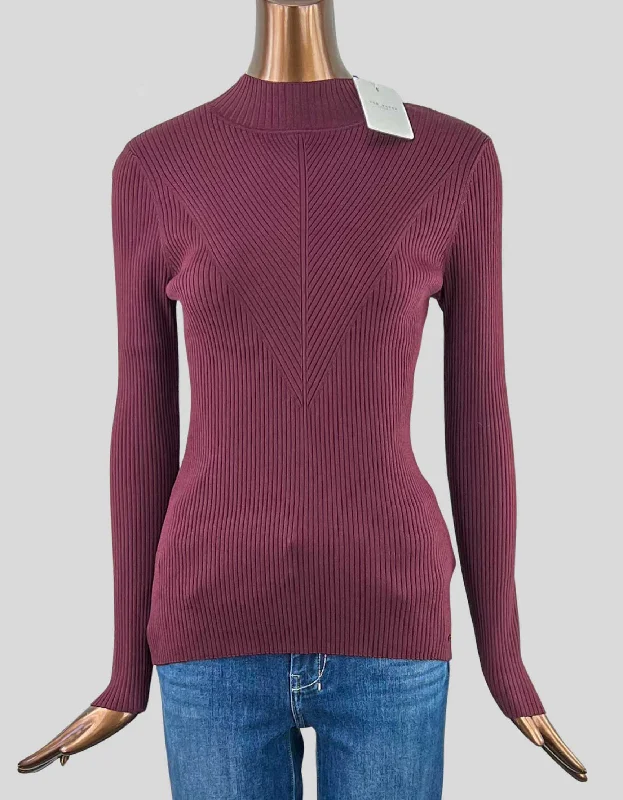 TED BAKER Taralyn Mock Neck Sweater w/ Tags - 3 |  8 US