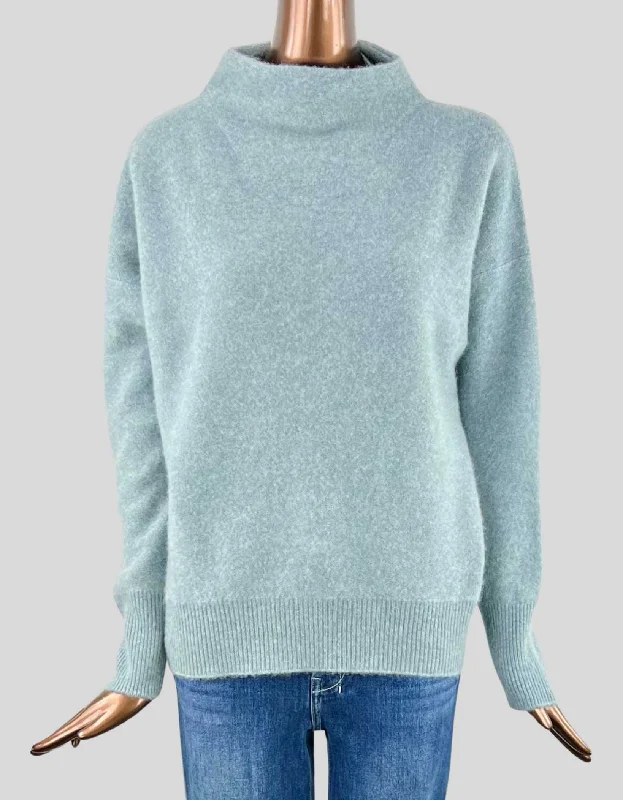VINCE Plush Cashmere Funnel Neck Sweater - Medium