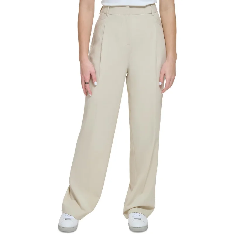 Calvin Klein Womens High Waist Business Wide Leg Pants