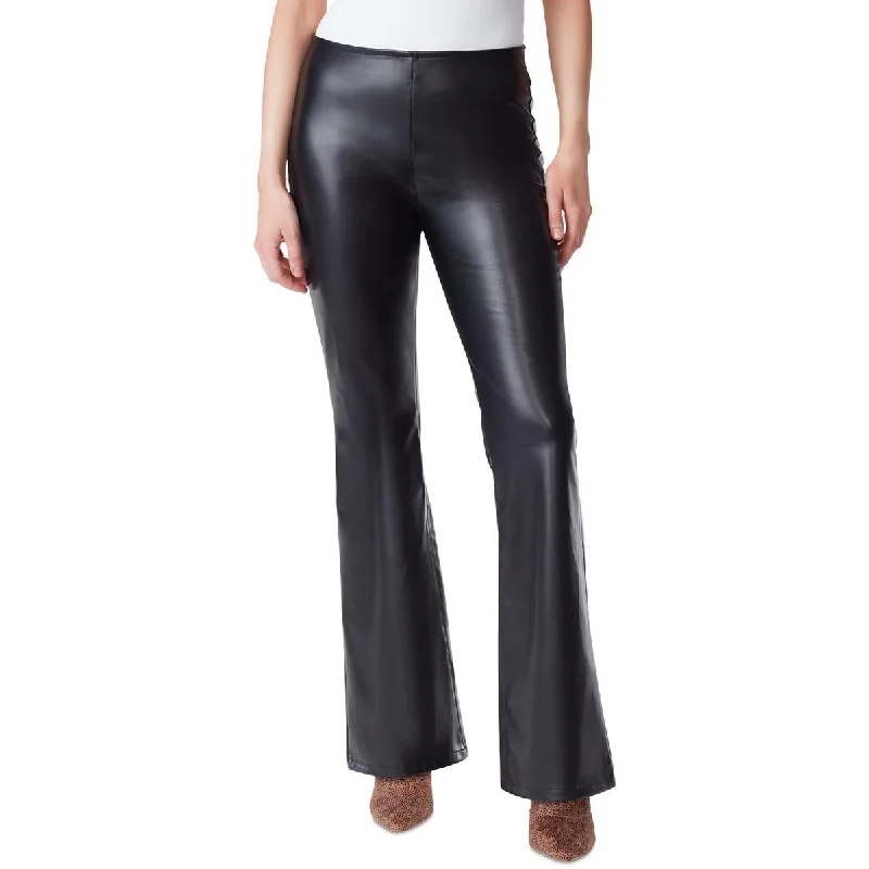 Jessica Simpson Womens Faux Leather Flared Pants