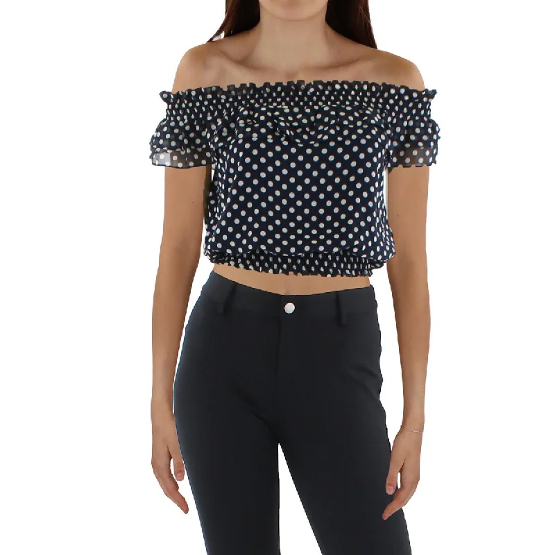 Lauren Ralph Lauren Womens Banded Off-The-Shoulder Blouse