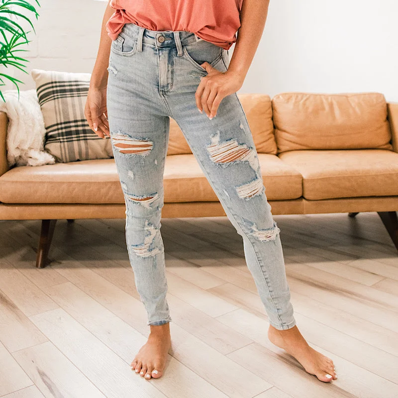Judy Blue Lindi Distressed Control Top Jeans FINAL SALE