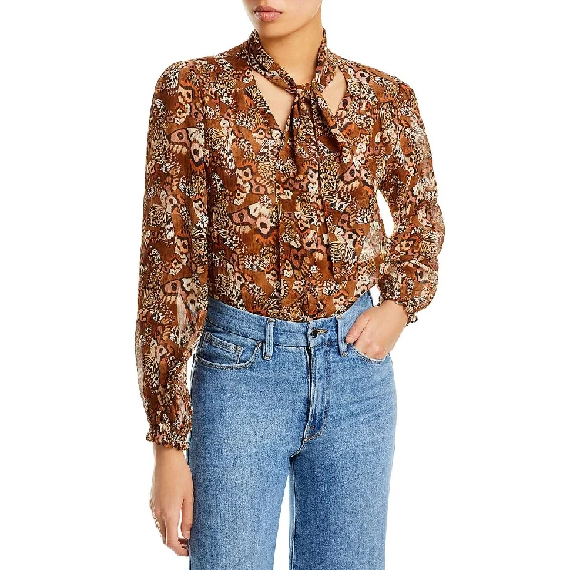 Paige Womens Printed Crepe Blouse