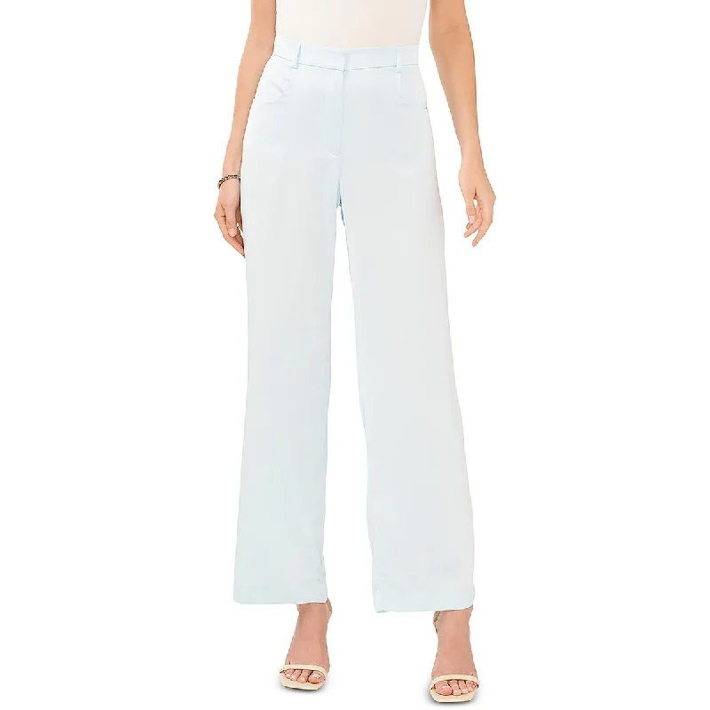 Vince Camuto Womens High Waist Textured Wide Leg Pants