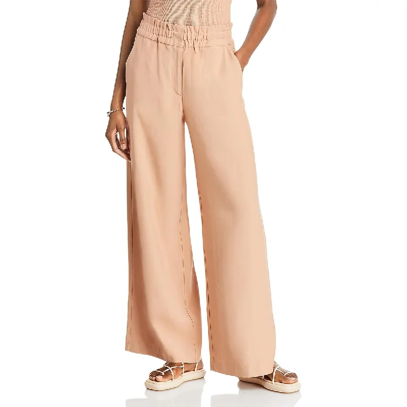 WAYF Womens Kelli High Rise Solid Wide Leg Pants