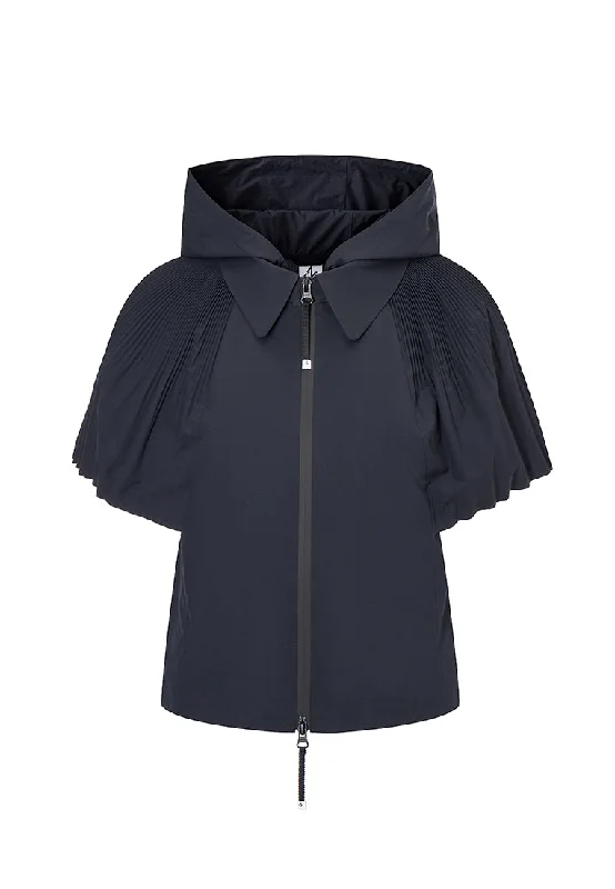 Bianca Essential Water- and Wind-resistant Jacket with Pleated Cape