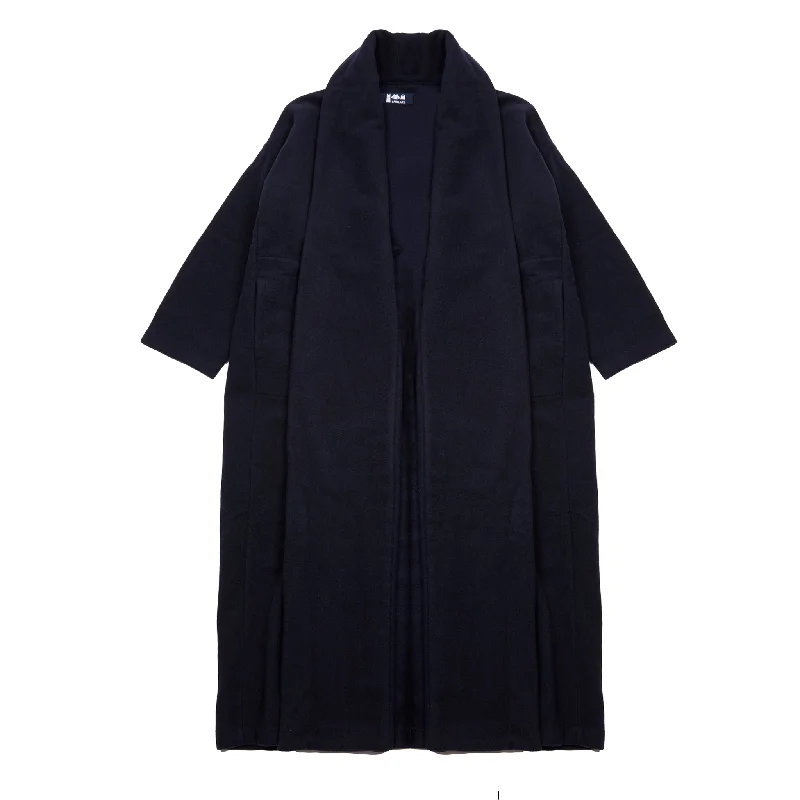 Labo Art Women's Elena Lambs Wool Overcoat in Atlantic