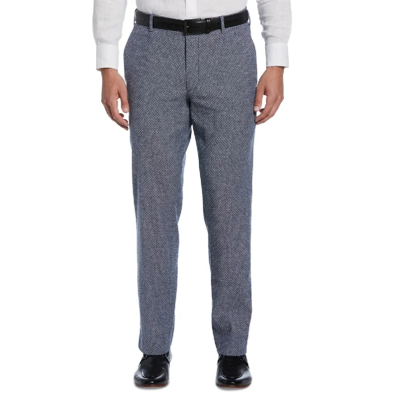 Cubavera Mens Flat Front Linen Trouser Pants