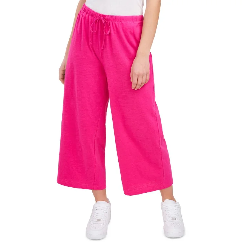 Riley & Rae Womens Patrice Cropped Knit Wide Leg Pants