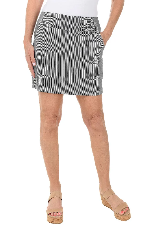 Petite Pinstripe Pull-On Skort